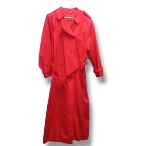 Burberry Vibrant Red Trench Coat